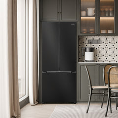 Cosmo 30 in. Vista Collection 17.5 cu. ft. Counter Depth 3-Door French Door Refrigerator, Freezer Drawer, Matte Black - COS-RFFV183RBK