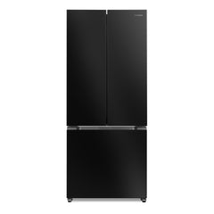 Cosmo 30 in. Vista Collection 17.5 cu. ft. Counter Depth 3-Door French Door Refrigerator, Freezer Drawer, Matte Black - COS-RFFV183RBK