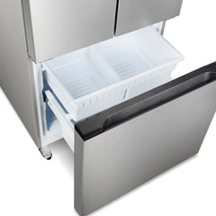 Cosmo Cosmo 30 in. 17.5 cu. ft. Counter Depth 3-Door French Door Refrigerator with Freezer Drawer and Recessed Handles in Fingerprint Resistant Stainless Steel - COS-RFFV183RS
