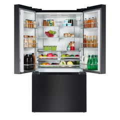 Cosmo 36 in. Vista Collection 27.4 cu. ft. French Door Refrigerator, Freezer Drawer, Water Dispenser, Ice Maker, Matte Black - COS-RFFV283RBK