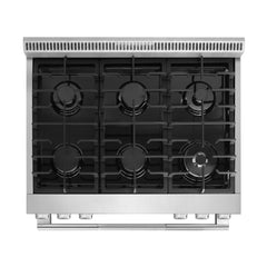 Cosmo 36 in. Stellar Collection 6.1 cu. ft. Gas Range, 6 Burners, Convection Oven, Cast Iron Grates, Stainless Steel - COS-RGS366SS