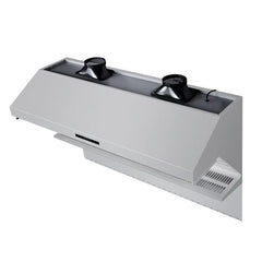 Forno Savona 60-Inch Wall Mount Range Hood – 1,200 CFM – Baffle Filters – Stainless Steel Backsplash – Heating Lamps - FRHWM5029-60