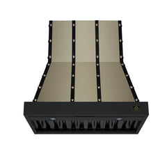 Forno Valente 36-Inch Wall Mount Range Hood – 427 CFM – 3 Speeds – Dishwasher-Safe Baffle Filters – LED Lights – Remote Control - FRHWM5099-36CP