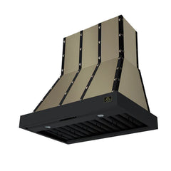 Forno Valente 36-Inch Wall Mount Range Hood – 427 CFM – 3 Speeds – Dishwasher-Safe Baffle Filters – LED Lights – Remote Control - FRHWM5099-36CP