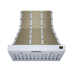 Forno Valente 36-Inch Wall Mount Range Hood – 427 CFM – 3 Speeds – Dishwasher-Safe Baffle Filters – LED Lights – Remote Control - FRHWM5099-36CP