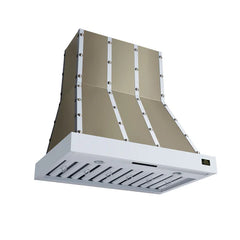Forno Valente 36-Inch Wall Mount Range Hood – 427 CFM – 3 Speeds – Dishwasher-Safe Baffle Filters – LED Lights – Remote Control - FRHWM5099-36CP