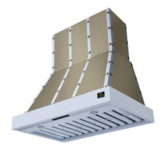 Forno Valente 36-Inch Wall Mount Range Hood – 427 CFM – 3 Speeds – Dishwasher-Safe Baffle Filters – LED Lights – Remote Control - FRHWM5099-36CP