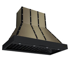 Forno Valente 48-Inch Wall Mount Range Hood – 304 CFM – 3 Speeds – Dishwasher-Safe Baffle Filters – LED Lights – Remote Control - FRHWM5099-48CP