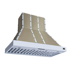 Forno Valente 48-Inch Wall Mount Range Hood – 304 CFM – 3 Speeds – Dishwasher-Safe Baffle Filters – LED Lights – Remote Control - FRHWM5099-48CP