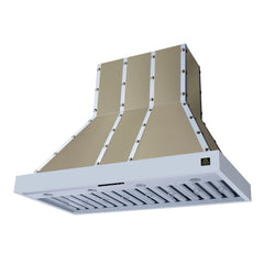 Forno Valente 48-Inch Wall Mount Range Hood – 304 CFM – 3 Speeds – Dishwasher-Safe Baffle Filters – LED Lights – Remote Control - FRHWM5099-48CP
