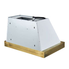 Forno Vittorio 36" Wall Mount Range Hood with Antique Brass Trim, 600 CFM with Baffle Filters & Remote Control - FRHWM5078-36