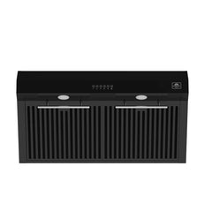 Forno Bari Espresso 30-Inch Under Cabinet Range Hood, 400 CFM, LED Lighting, Dishwasher-Safe Baffle Filters, 4-Speed Fan Control - FRHUC5255-30