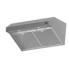 Forno Bari Espresso 30-Inch Under Cabinet Range Hood, 400 CFM, LED Lighting, Dishwasher-Safe Baffle Filters, 4-Speed Fan Control - FRHUC5255-30