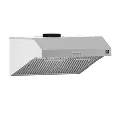 Forno Bari Espresso 30-Inch Under Cabinet Range Hood, 400 CFM, LED Lighting, Dishwasher-Safe Baffle Filters, 4-Speed Fan Control - FRHUC5255-30