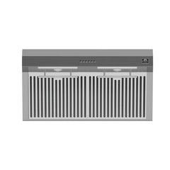 Forno Bari Espresso 30-Inch Under Cabinet Range Hood, 400 CFM, LED Lighting, Dishwasher-Safe Baffle Filters, 4-Speed Fan Control - FRHUC5255-30