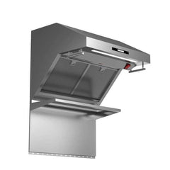 Forno 30" Wall Mount Range Hood with Red Light Warmer, Shelf/Backsplash, and 600 CFM Motor - FRHWM5029-30HB