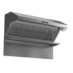 Forno 48" Wall Mount Range Hood with Red Light Warmer, Shelf/Backsplash, and 1200 CFM Motor - FRHWM5029-48HB