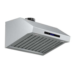 Forno Palazzo 30" Wall Mounted Range Hood Stainless Steel Heavy-Duty Baffle Filters & Remote Control - FRHWM5030-30