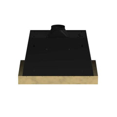 Forno Vittorio 36" Wall Mount Range Hood with Antique Brass Trim, 600 CFM with Baffle Filters & Remote Control - FRHWM5078-36
