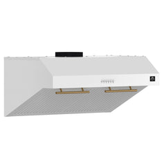 Forno Bari Espresso 30-Inch Under Cabinet Range Hood, 400 CFM, LED Lighting, Dishwasher-Safe Baffle Filters, 4-Speed Fan Control - FRHUC5255-30