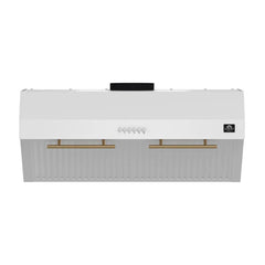 Forno Bari Espresso 30-Inch Under Cabinet Range Hood, 400 CFM, LED Lighting, Dishwasher-Safe Baffle Filters, 4-Speed Fan Control - FRHUC5255-30