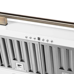 Forno Aria 30-Inch Wall-Mounted Range Hood – 600 CFM – 4-Speed Fan – Ducted Ventilation