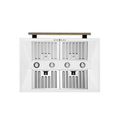 Forno Aria 36-Inch Wall-Mounted Range Hood – 1,200 CFM – 4-Speed Fan – Ducted Ventilation