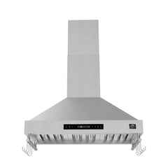 Forno Venezia 36-Inch Wall-Mounted Range Hood – Touch Controls – Baffle Filters – 3-Speed Ventilation - FRHWM5503-36
