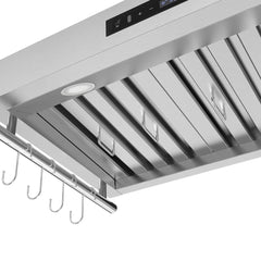 Forno Venezia 36-Inch Wall-Mounted Range Hood – Touch Controls – Baffle Filters – 3-Speed Ventilation - FRHWM5503-36