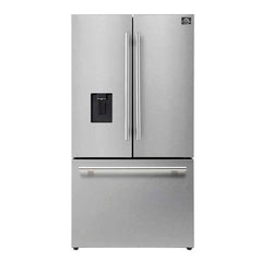 Forno Aosta 36-Inch French Door Refrigerator, Stainless Steel, 22.4 cu.ft, External Water Dispenser, Automatic Ice Maker, ENERGY STAR Certified - FFFFD1866-36SB