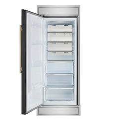 Forno Maderno 28-Inch Built-In Convertible Refrigerator with Antique Brass Handle, 13.6 cu.ft. with Decorative Grill - 32-Inch Wide - FFFFD1722-32