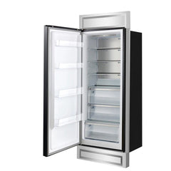 Forno Maderno 28-Inch Built-In Convertible Refrigerator with Antique Brass Handle, 13.6 cu.ft. with Decorative Grill - 32-Inch Wide - FFFFD1722-32