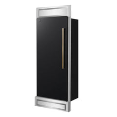 Forno Maderno 28-Inch Built-In Convertible Refrigerator with Antique Brass Handle, 13.6 cu.ft. with Decorative Grill - 32-Inch Wide - FFFFD1722-32