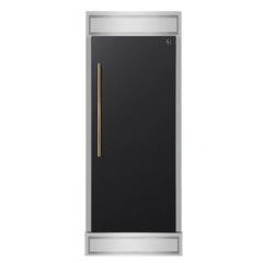 Forno Maderno 28-Inch Built-In Convertible Refrigerator with Antique Brass Handle, 13.6 cu.ft. with Decorative Grill - 32-Inch Wide - FFFFD1722-32