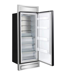 Forno Maderno 28-Inch Built-In Convertible Refrigerator with Antique Brass Handle, 13.6 cu.ft. with Decorative Grill - 32-Inch Wide - FFFFD1722-32