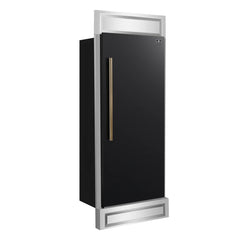 Forno Maderno 28-Inch Built-In Convertible Refrigerator with Antique Brass Handle, 13.6 cu.ft. with Decorative Grill - 32-Inch Wide - FFFFD1722-32