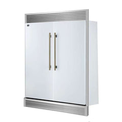 Forno Maderno 2-28-Inch Wide Convertible Refrigerator/Freezer in White, Decorative Trim, 27.2 cu.ft, 84-Inch High, ENERGY STAR Certified - FFFFD1722-60SG-WHT