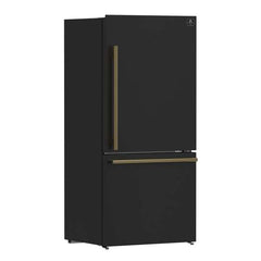 Forno Milano Espresso 31-Inch 17.2 cu. ft. Bottom Freezer Right Swing Door Refrigerator in Black - FFFFD1785-31BLK