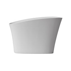Altair Pierre 51" x 29" Freestanding Solid Surface Japanese Soaking Bathtub in Matte White with Seat