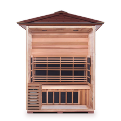 Enlighten Sapphire 3 Peak Outdoor Infrared/Traditional Sauna - Sapphire 3 Peak