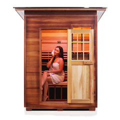 Enlighten Outdoor Infrared/Traditional Sauna - SAPPHIRE 3 Slope