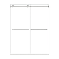 Altair Marcelo 60" W x 76" H By Pass Frameless Shower Door with Clear Glass - Brushed Nickel