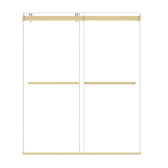 Altair Marcelo 64" W x 76" H By Pass Frameless Shower Door with Clear Glass