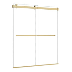 Altair Marcelo 64" W x 76" H By Pass Frameless Shower Door with Clear Glass