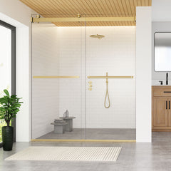 Altair Marcelo 64" W x 76" H By Pass Frameless Shower Door with Clear Glass