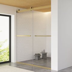 Altair Marcelo 64" W x 76" H By Pass Frameless Shower Door with Clear Glass
