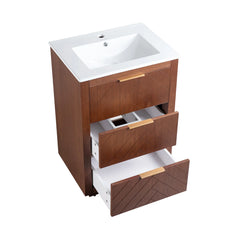 Swiss Madison Daxton 24" Bathroom Vanity in Walnut - ﻿﻿SM-BV372WN
