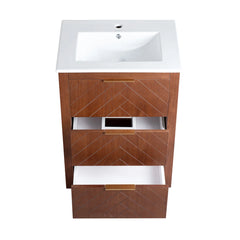 Swiss Madison Daxton 24" Bathroom Vanity in Walnut - ﻿﻿SM-BV372WN