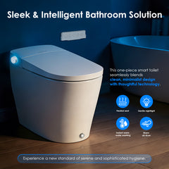 Altair Natalie Smart Toilet with Tank Flush Bidet Wash, Auto Open Lid, 1.06 Gallons Auto Flush, Heat Seat, Warm Wash/Dryer, Soft Closing, Night Light, Remote Control