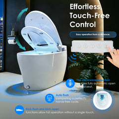 Altair Natalie Smart Toilet with Tank Flush Bidet Wash, Auto Open Lid, 1.06 Gallons Auto Flush, Heat Seat, Warm Wash/Dryer, Soft Closing, Night Light, Remote Control